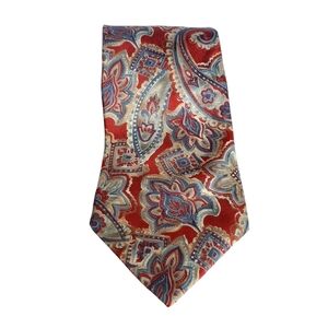 Dior Red and Blue‎ Paisley Tie